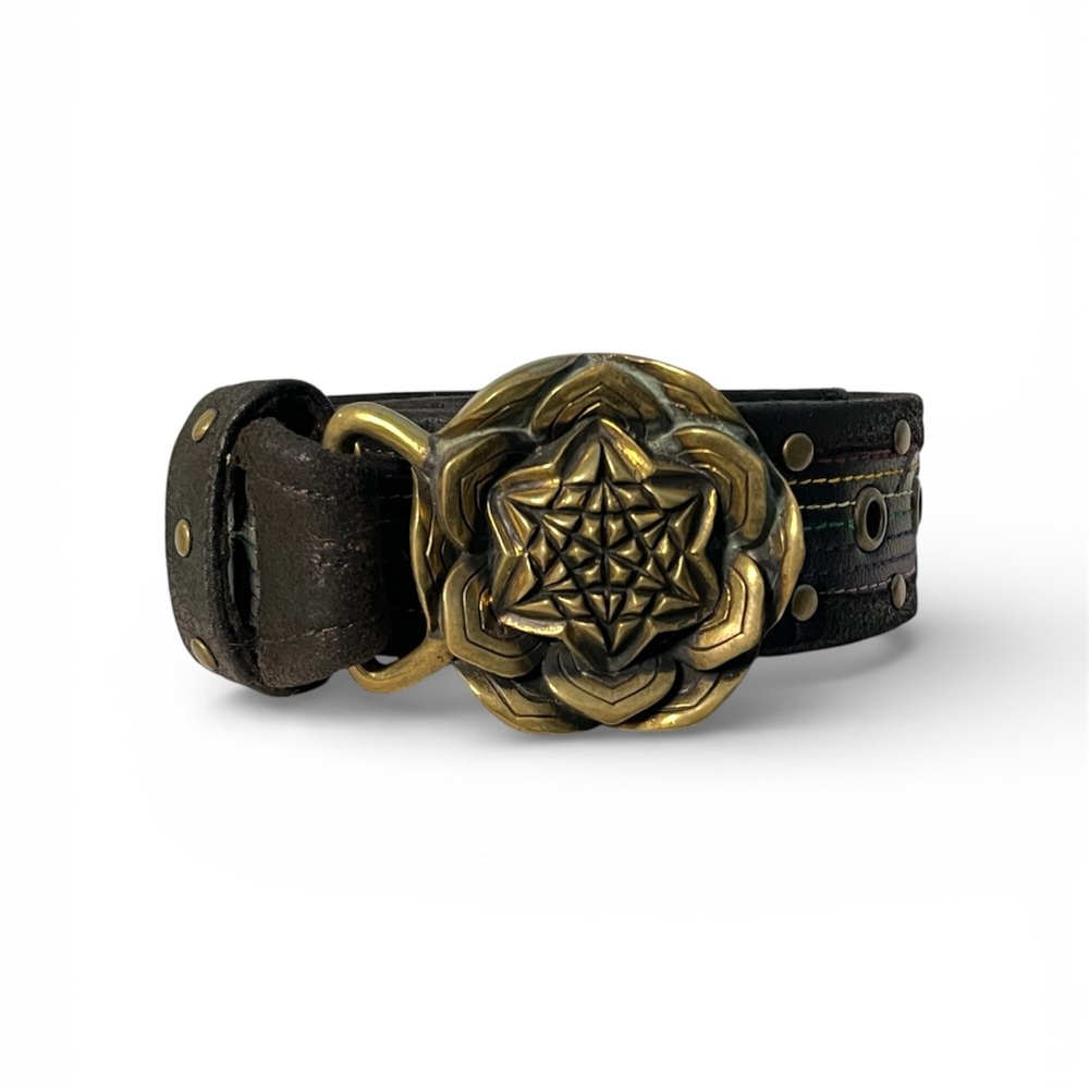 Brown Belt with Gold Buckle